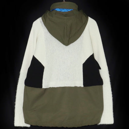 SACAI 21AW Wool Knit Alpaca Blend Docking Jacket Size 1