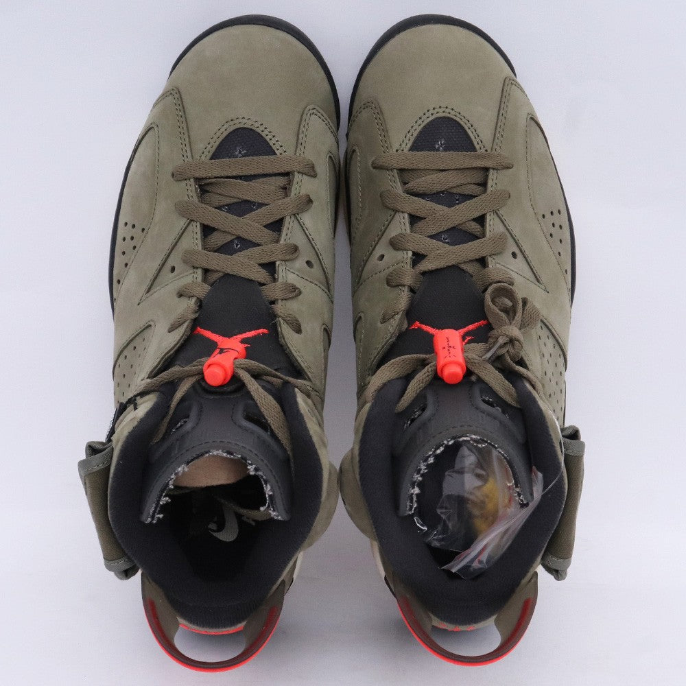 NIKE × TRAVIS SCOTT Air Jordan 6 Olive Sneakers Size 26.5cm