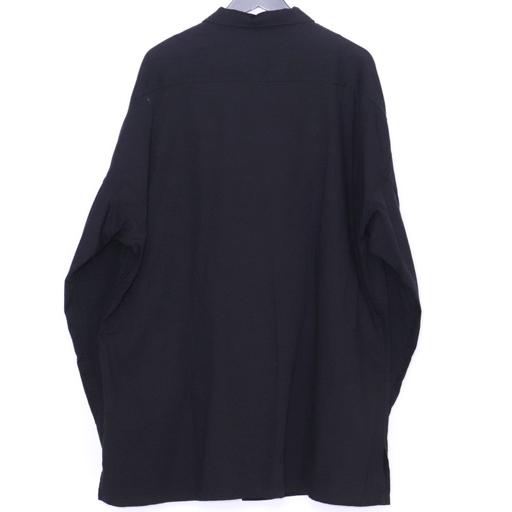 YOHJI YAMAMOTO POUR HOMME 19SS Stand Shirt Black Size 1