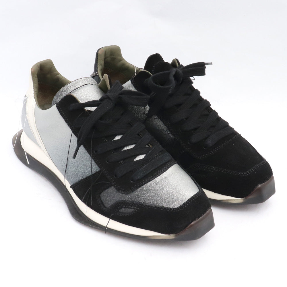 RICK OWENS VINTAGE RUNNER Lace Up Sneakers Black Size 35