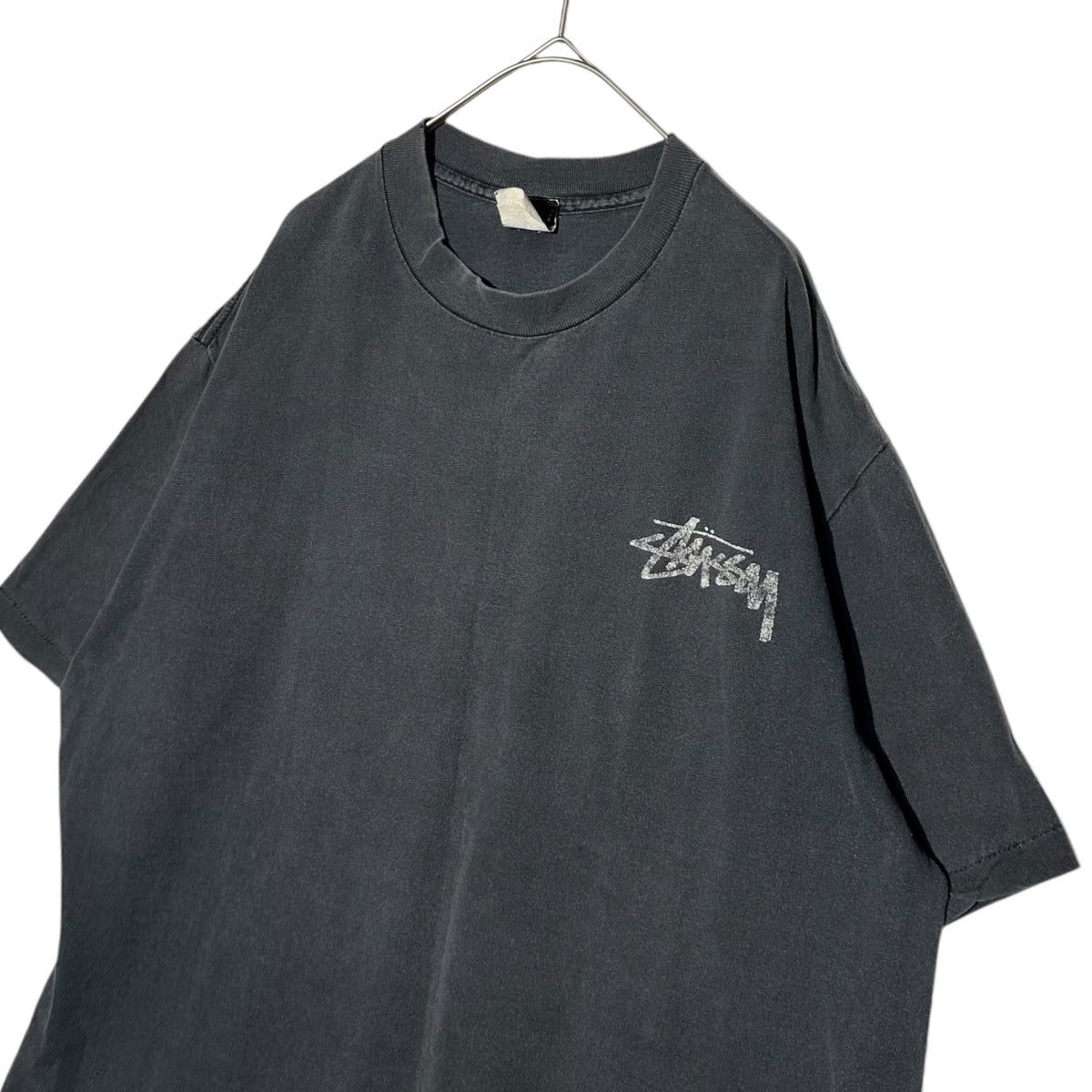 STUSSY 80's Vintage Circle Rasta Logo T-Shirt Black