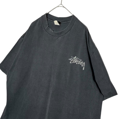 STUSSY 80's Vintage Circle Rasta Logo T-Shirt Black