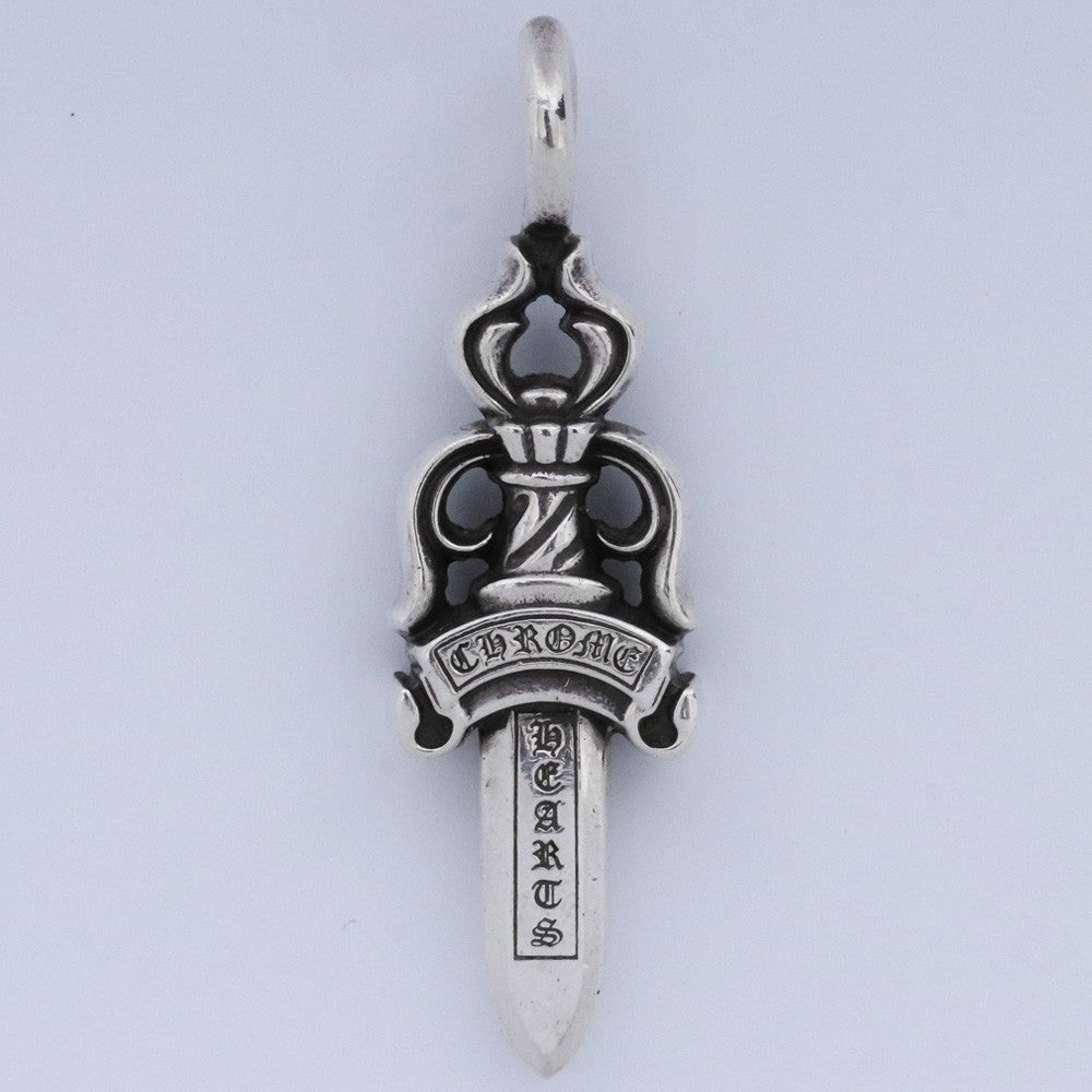 CHROME HEARTS Double Dagger Pendant Silver Size F