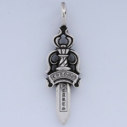 CHROME HEARTS Double Dagger Pendant Silver Size F