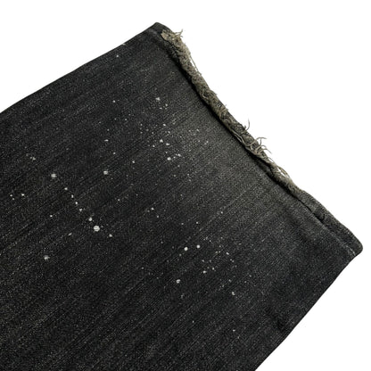 NUMBER (N)INE 01AW "STANDARDS" Grunge Jeans Black Pants Size 30