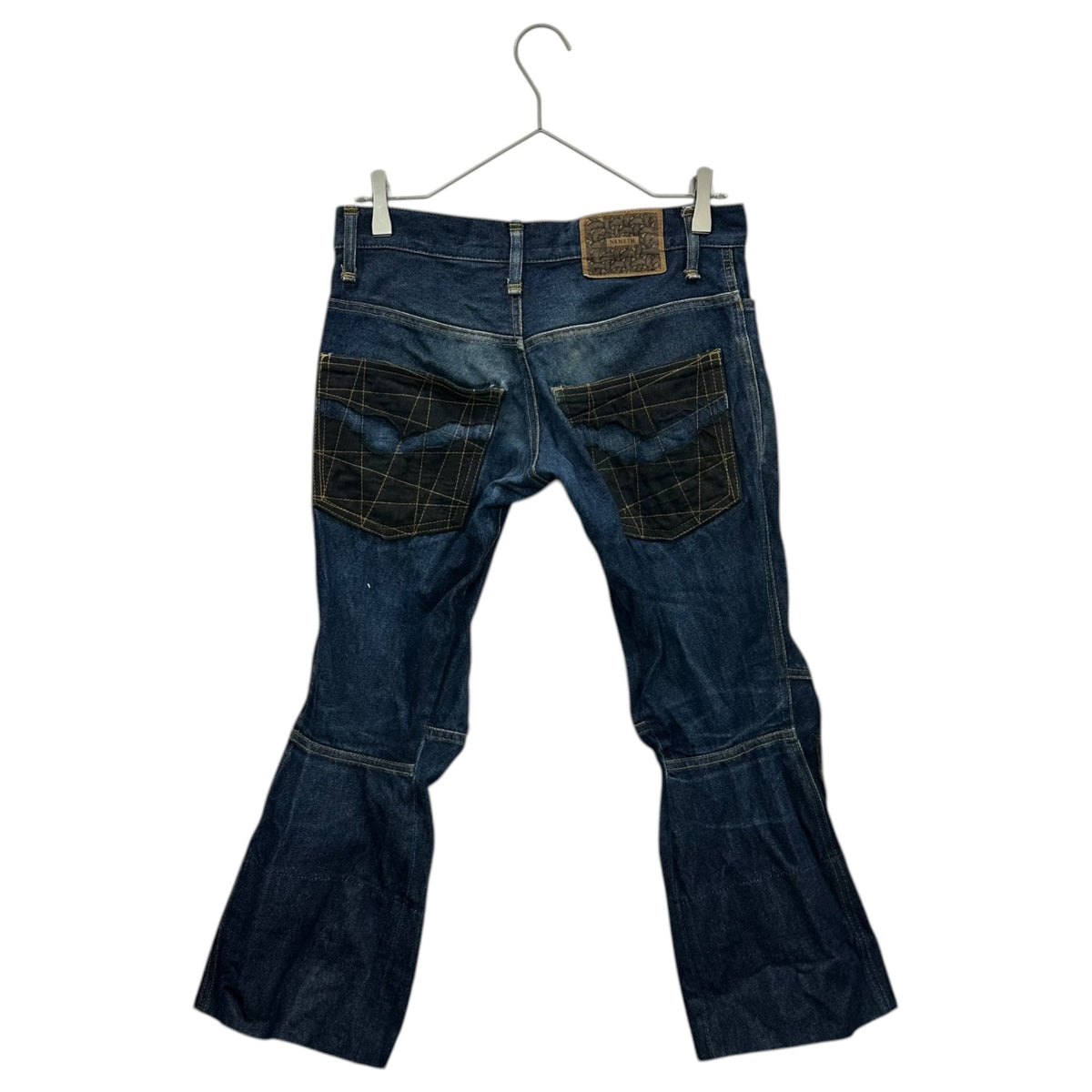 Christopher Nemeth 00s Yellow-Stitch Cropped Denim Pants Size S