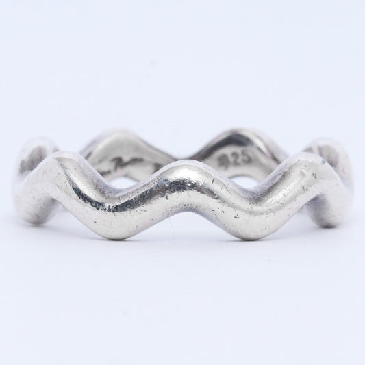TIFFANY & CO OLD Paloma Picasso Zig Ring Silver Size JP 12
