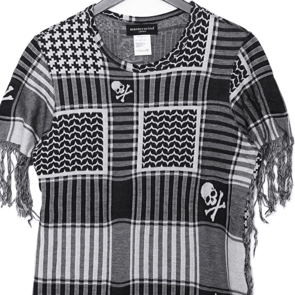 MASTER MIND All-Over Skull Print T-Shirt Black Size S