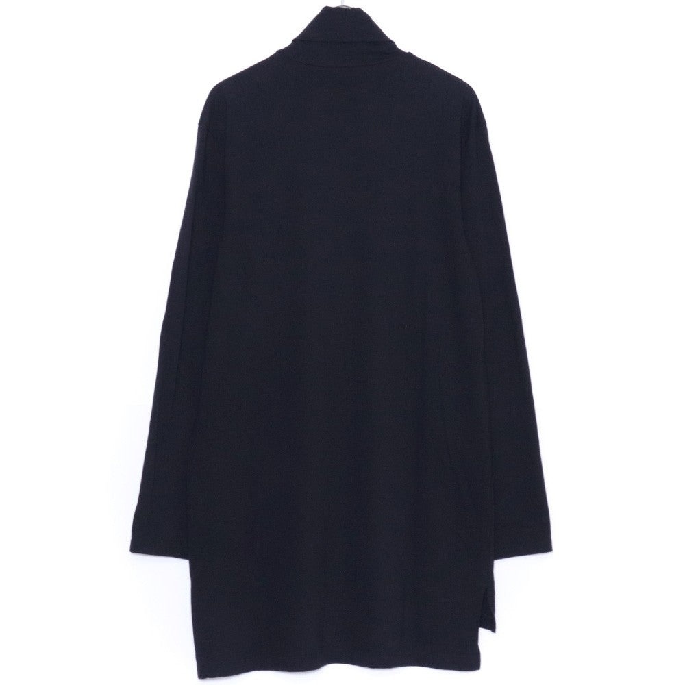 GROUND Y Jersey Zipper Opened Big T-Shirt Black Size 3