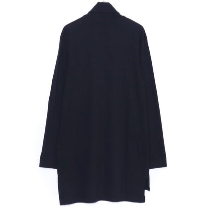 GROUND Y Jersey Zipper Opened Big T-Shirt Black Size 3