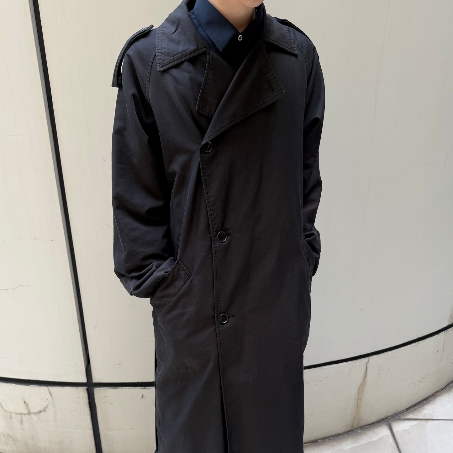 AURALEE 20AW Black Padded Finx Chesterfield Coat Size 0
