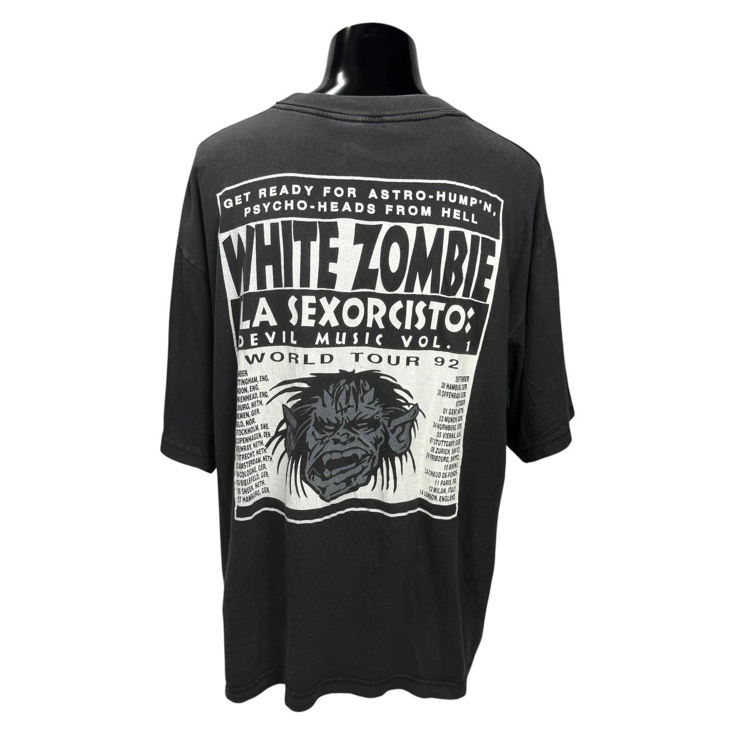 WHITE ZOMBIE 90s La Sexorcisto Tour T-Shirt White Size XL