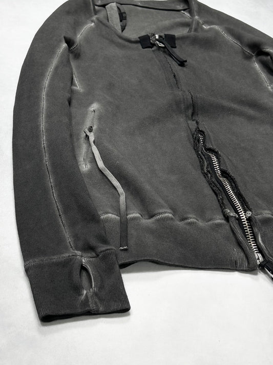 Boris Bidjan Saberi Cold Dyed Zip Sweatshirt (FW11) Size XS