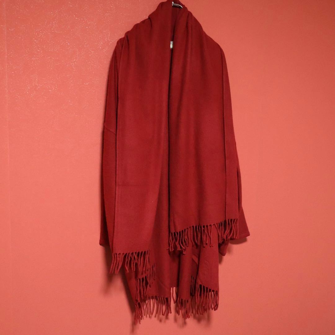 Salvatore Ferragamo Red Cashmere Poncho Cardigan Size FREE