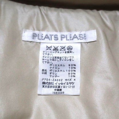Vintage PLEATS PLEASE ISSEY MIYAKE Beige Turtleneck Size 4