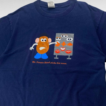 Fruit Of The Loom 00s T-Shirt Blue Size L