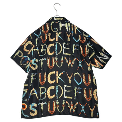 SUPREME 18SS Alphabet Silk Short Sleeve Black Multi Shirt Size S
