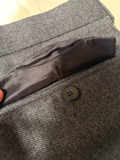 Dior HOMME AW15 Wool Trousers Leather Piping Grey Size 46