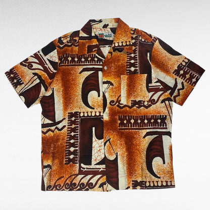 Budo Tahitishirt 70s Open Collar Shirt Size L