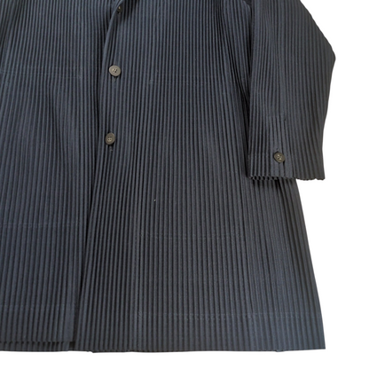 HOMME PLISSE ISSEY MIYAKE 3B Pleats Coat Navy Size 1