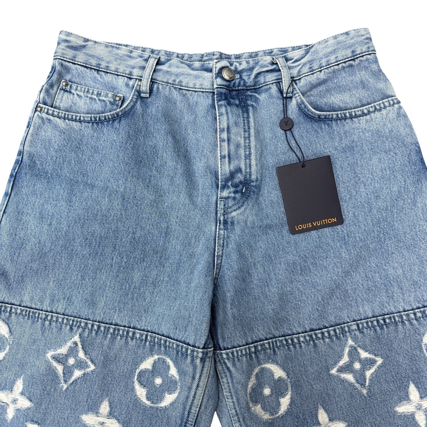 LOUIS VUITTON 25SS Monogram Skate Denim Pants Size 31