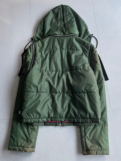 Vintage Green Nylon 'Here There' Gimmick Jacket Size XS