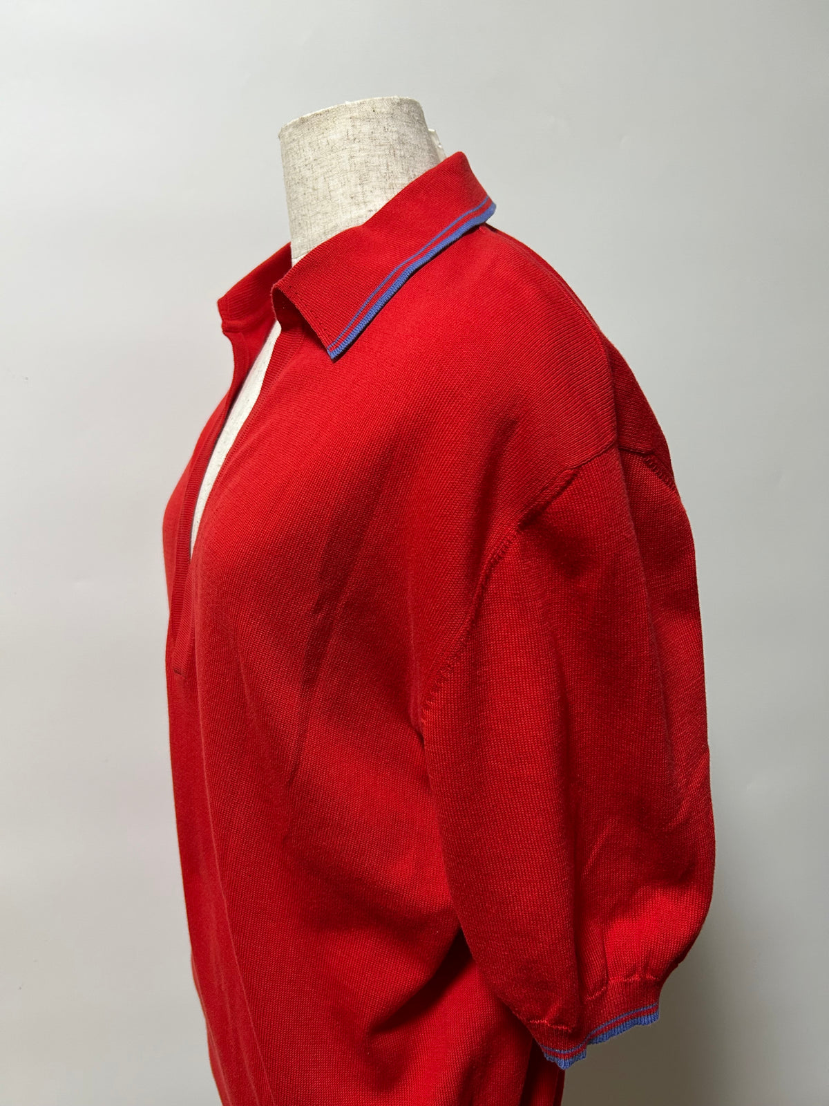 GIANNI VERSACE 1990s Red Cotton Polo Shirt