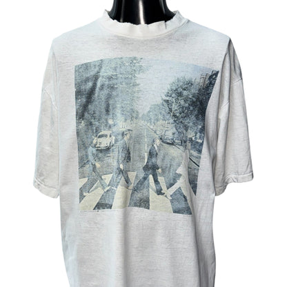 BEATLES 90s Vintage 1990 "Abbey Two-Sided T-Shirt Size XL