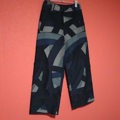 ISSEY MIYAKE 00s Reconstructed Patchwork Pants Black Size 1