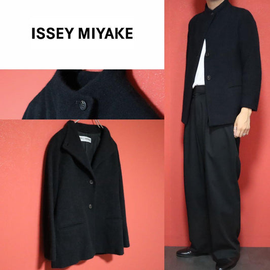 ISSEY MIYAKE WHITE LABEL 02AW Angora Jacket Black Size 2