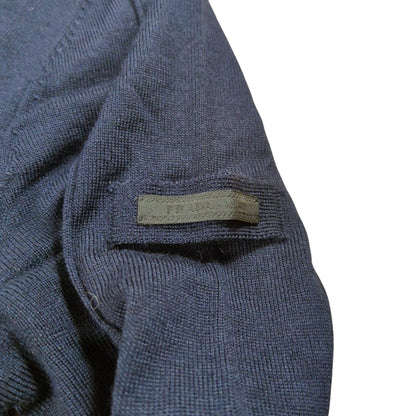 PRADA 22AW Full Zip Wool Drivers Knit Size 46