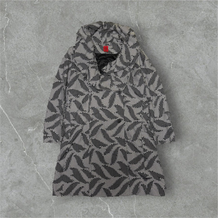 HaaT ISSEY MIYAKE 2019AW Leaf Pattern Long Coat Size 4