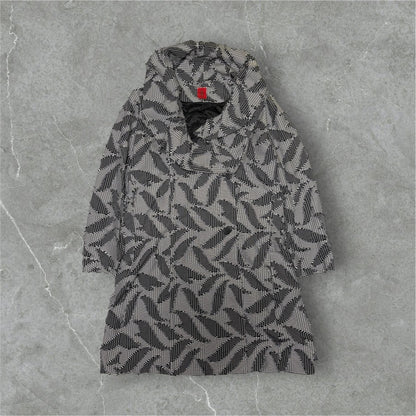 HaaT ISSEY MIYAKE 2019AW Leaf Pattern Long Coat Size 4