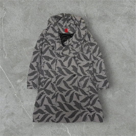 HaaT ISSEY MIYAKE 2019AW Leaf Pattern Long Coat Size 4