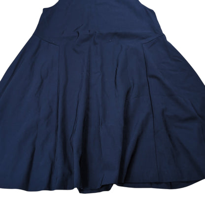 Y's Navy Wool Gabardine No Sleeve One Piece