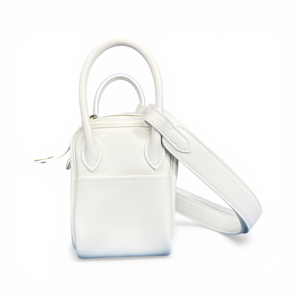 HERMES 2024 Lindy Mini New White Gold Hardware Bag
