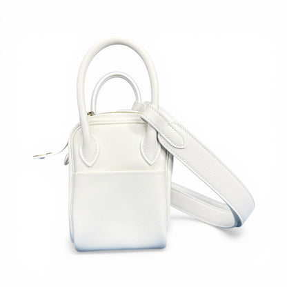 HERMES 2024 Lindy Mini New White Gold Hardware Bag