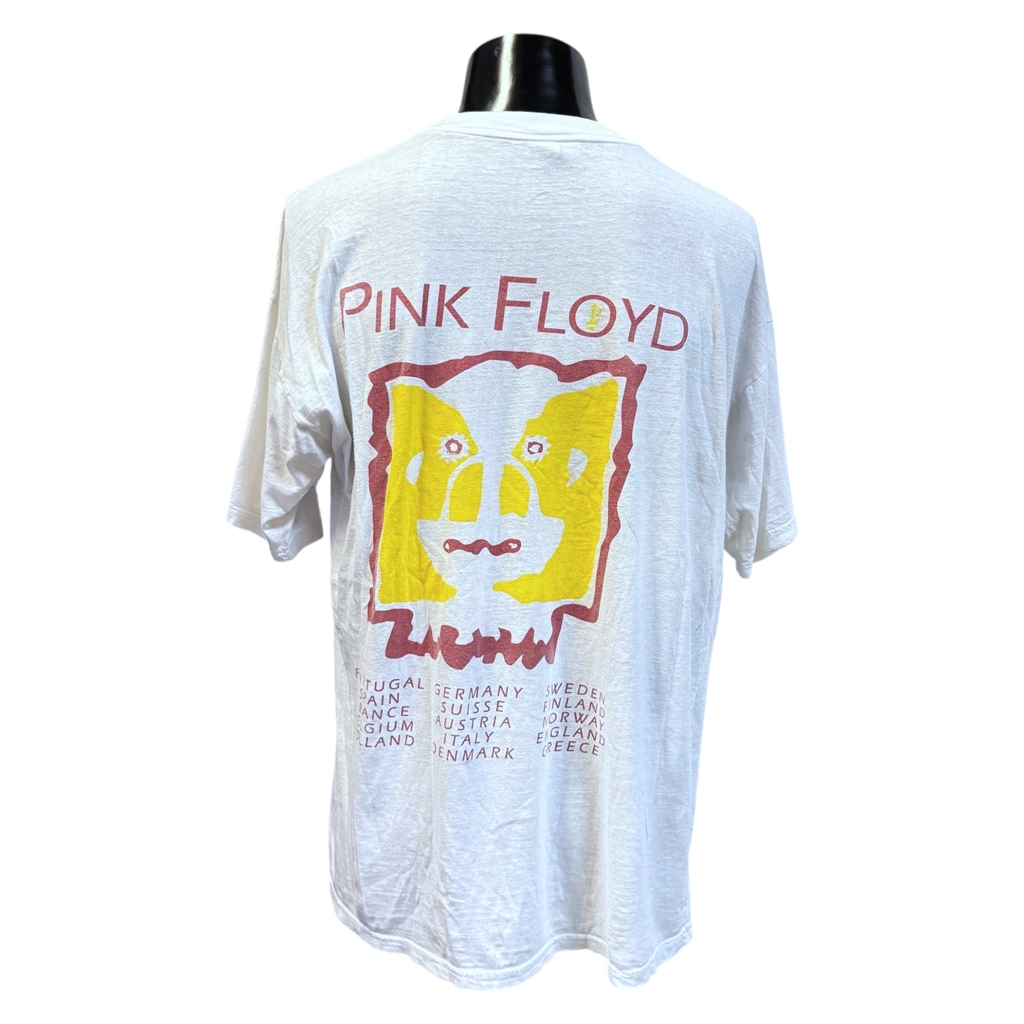 Pink Floyd 90s DIVISION BELL EUROPEAN TOUR Vintage T-Shirt Pink Size L