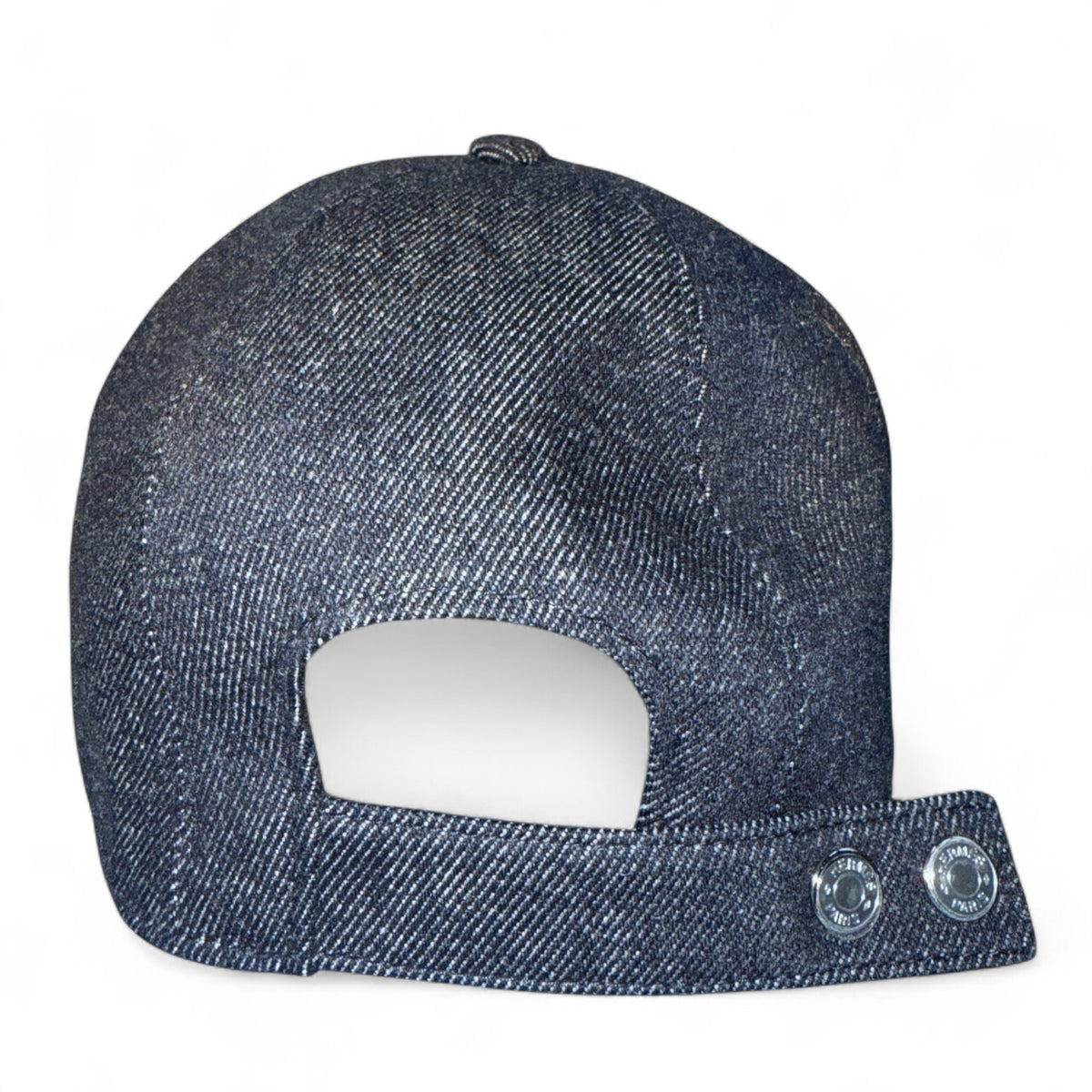 HERMES "Serena Lift" H-Logo Denim Cap Size ONE SIZE