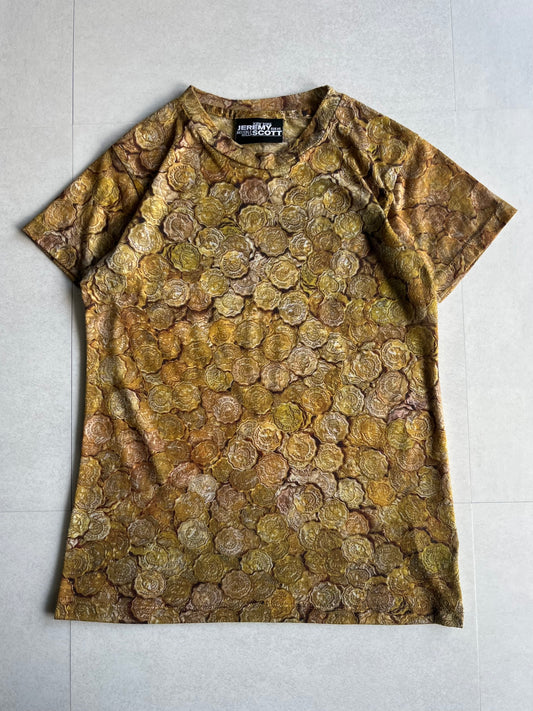 Jeremy Scott Design Polyester T-Shirt Size S