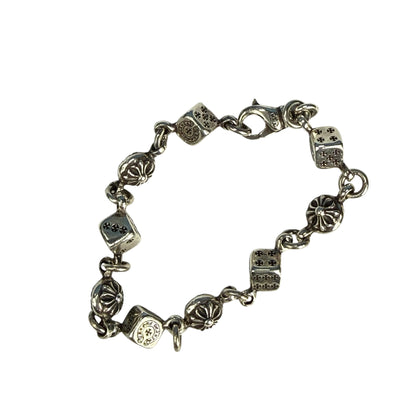 CHROME HEARTS Dice & Crossball Link Bracelet Size ONE SIZE