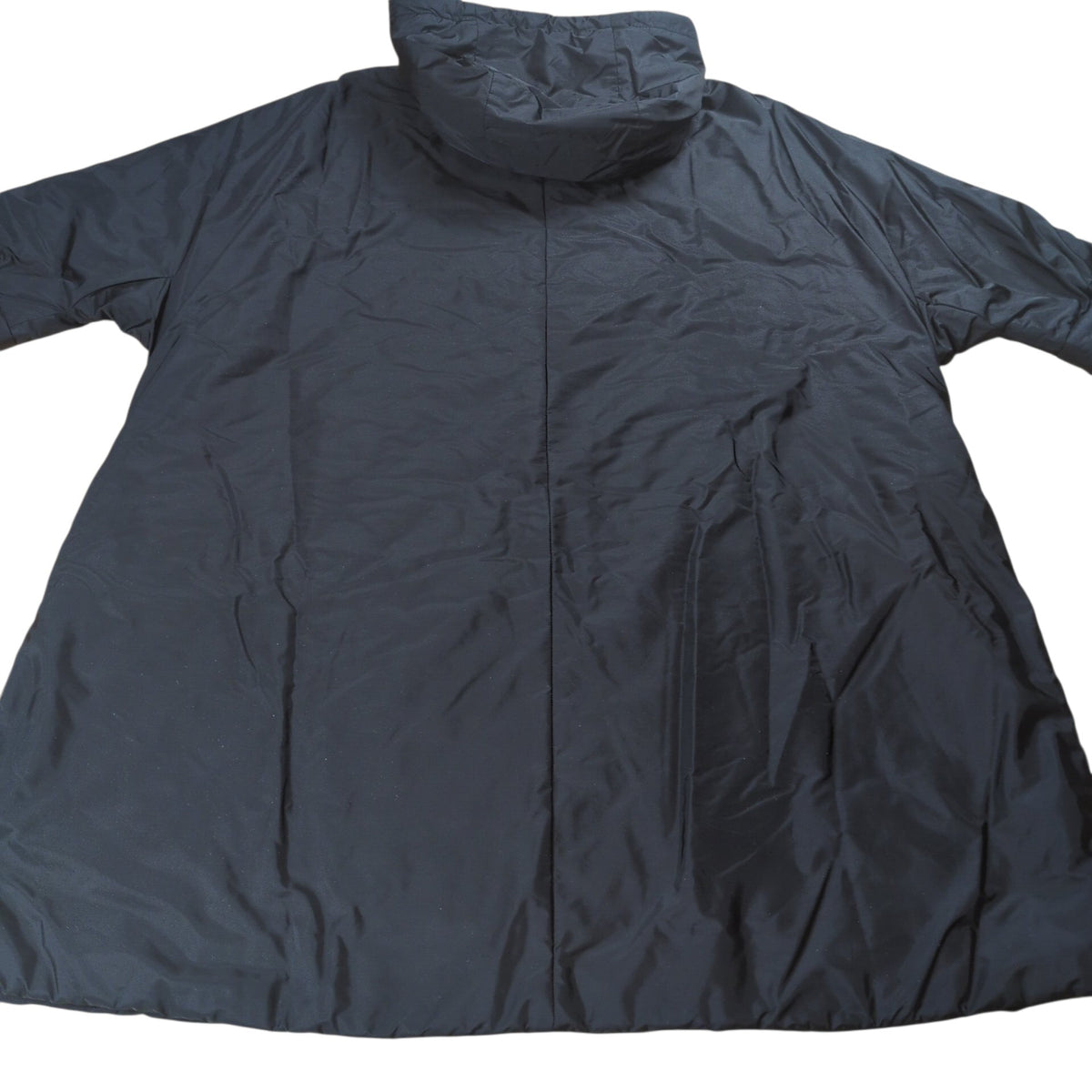 PRADA Black Quilted Zip Detail Nylon Padded Coat Size 36
