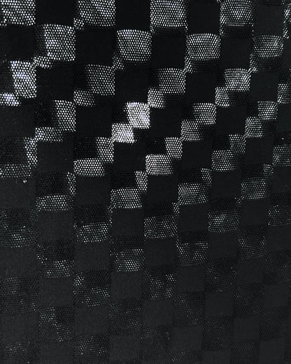 Emporio Armani Black Plaid Stretch Nylon T-Shirt Size L