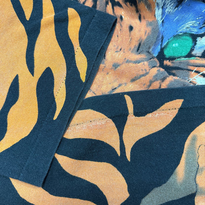 LIQUID BLUE 90s 1995 Copyright All-Over Print Tiger Size L