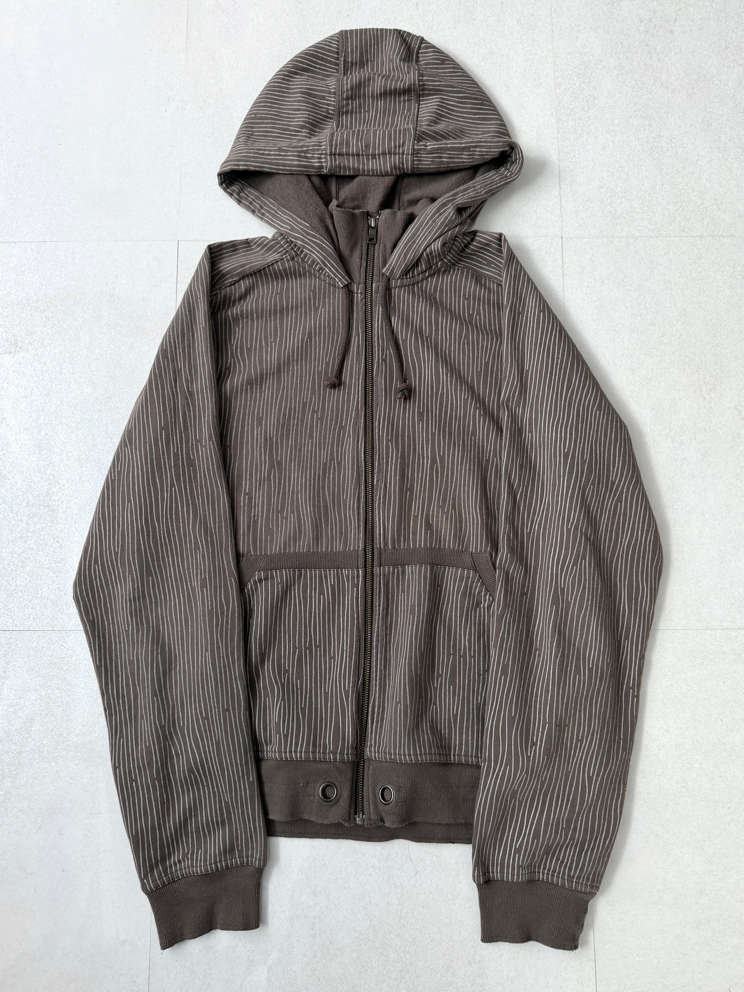 Armani Exchange Brown Big Hood Zip Hoodie Size L