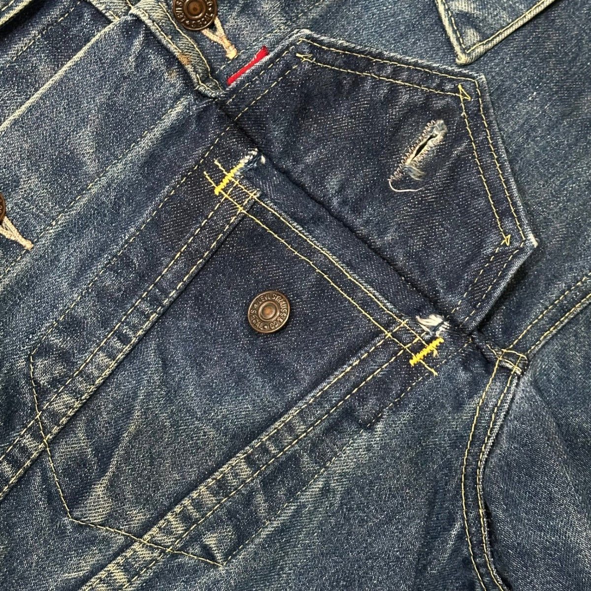 Levi's 60s Vintage 558 Big E Long Jacket Indigo Size 38