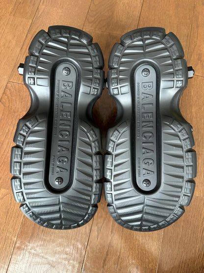 Balenciaga SS22 Black Metal Hard Crocs Size 42