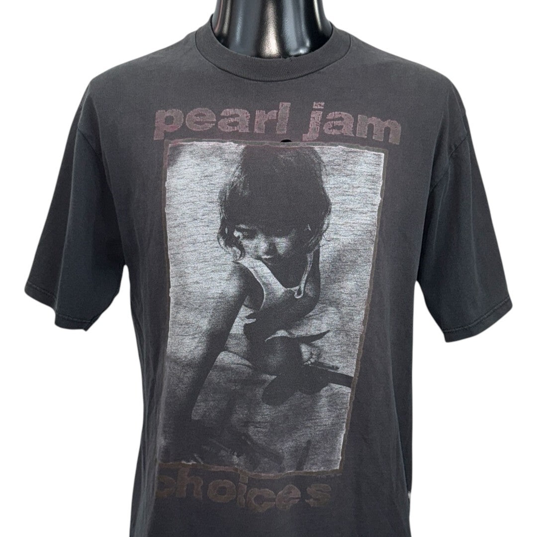 PEARL JAM 90s Vintage "CHOICES" Graphic T-Shirt USA Size L