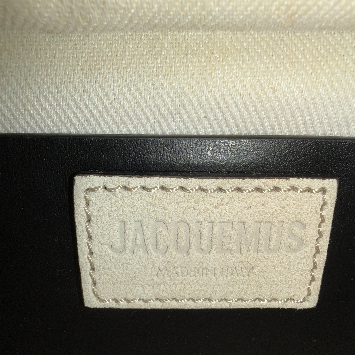 JACQUEMUS Le Seau Carré Bicolor Bucket Bag Size ONE SIZE