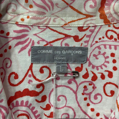 COMME des GARCONS HOMME 03AW Paisley Open Long Sleeve Shirt Size L